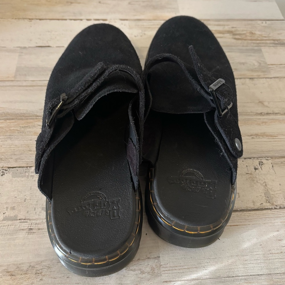 Dr. Martens Black Suede Mules - Picture 8 of 10